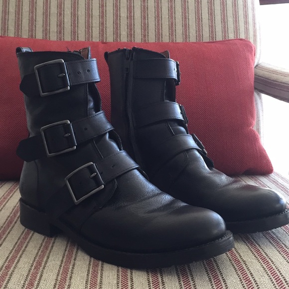 frye natalie triple buckle